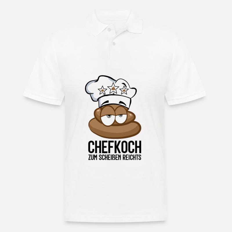 CHEFKOCH POOP SCHEISSE KOCH KOCHEN - Männer Poloshirt - Weiß
