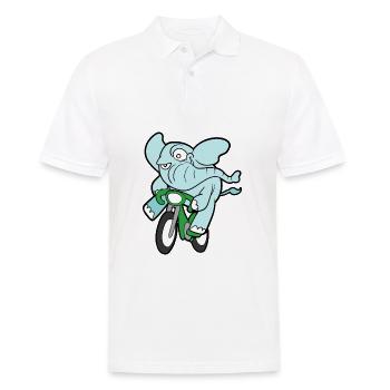 Éléphant drôle drôle mignon - Polo Homme - blanc - Devant - Kai (181cm)