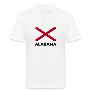 Alabama flag - Men's Polo Shirt - white - Front - Kai (181cm)