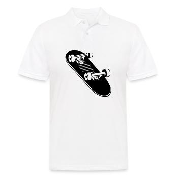 Skateboard - Männer Poloshirt - Weiß - Vorne - Kai (181cm)