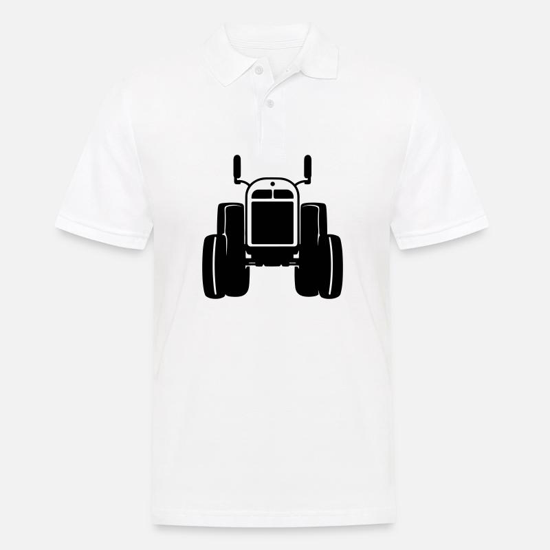 Traktor - Männer Poloshirt - Weiß