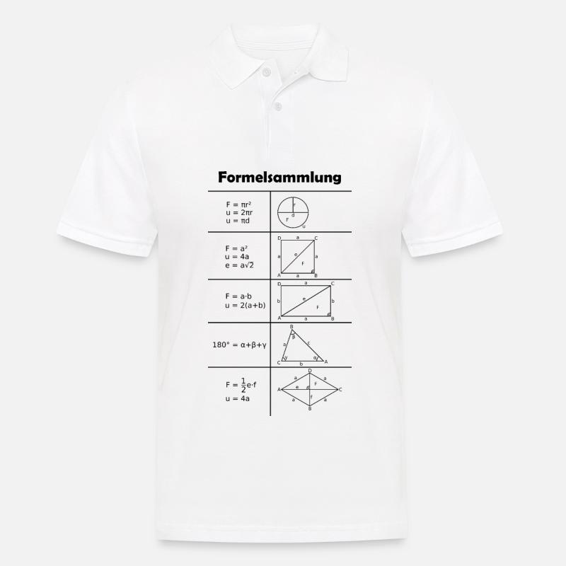 Formelsammlung / Mathe / Mathematik - Männer Poloshirt - Weiß