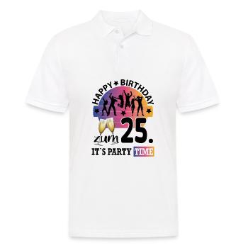 Geburtstag 25 Party People Fete Dancing Tanzen - Männer Poloshirt - Weiß - Vorne - Kai (181cm)