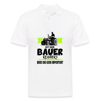 Ist der Bauer ruiniert Demostration Protest - Männer Poloshirt - Weiß - Vorne - Kai (181cm)