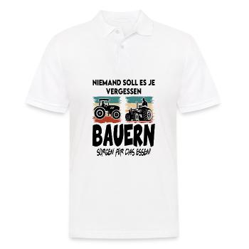 Bauern sorgen für das Essen Protest - Männer Poloshirt - Weiß - Vorne - Kai (181cm)