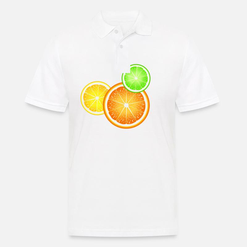 Agrumi Arancia Limone Lime - Polo da uomo - bianco