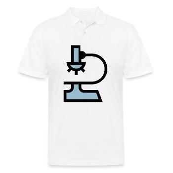 Labor Mikroskop - Männer Poloshirt - Weiß - Vorne - Kai (181cm)