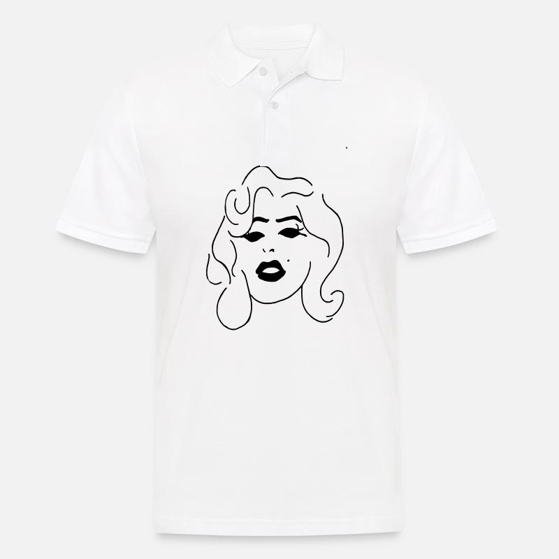 Marilyn Monroe - Männer Poloshirt - Weiß