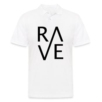 rave - Men's Polo Shirt - white - Front - Kai (181cm)