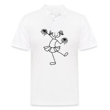 Cheerleader - Men's Polo Shirt - white - Front - Kai (181cm)