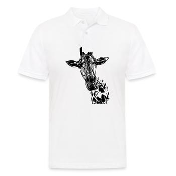 Girafe Vector Vintage - Polo Homme - blanc - Devant - Kai (181cm)