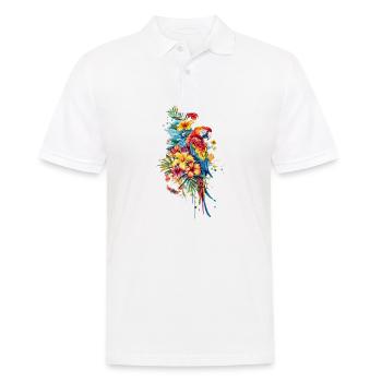 Parrot - Men's Polo Shirt - white - Front - Kai (181cm)