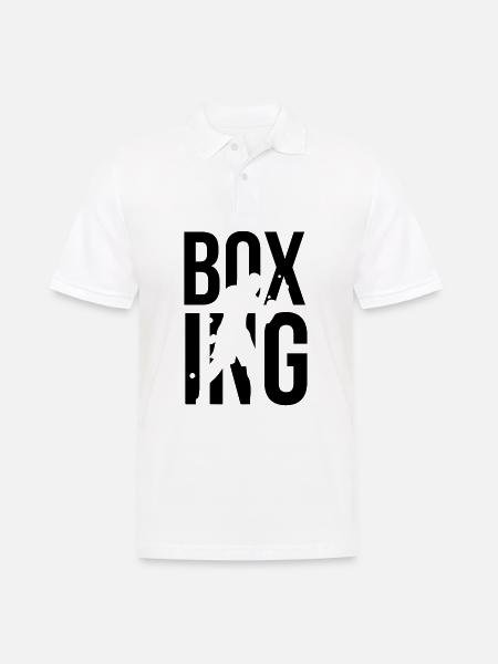 boxe - Polo Homme - blanc