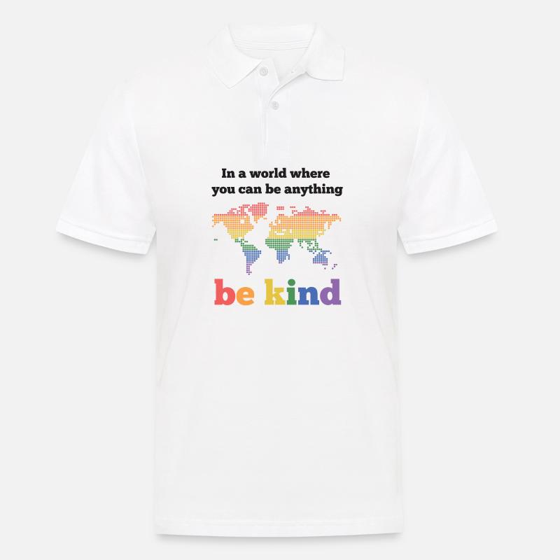 LGBTQ-Pride-Monat - Sei freundlich - Männer Poloshirt - Weiß