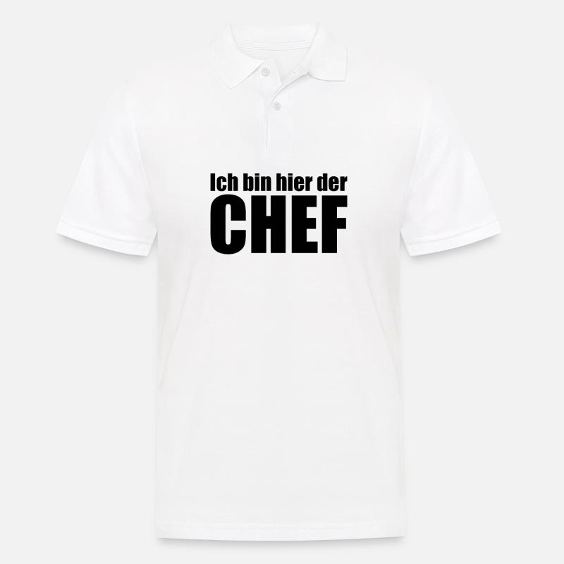 Chef - Männer Poloshirt - Weiß