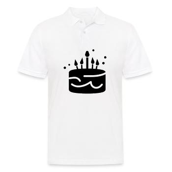 Gâteau d'anniversaire - Polo Homme - blanc - Devant - Kai (181cm)