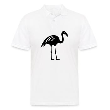 flamant rose - Polo Homme - blanc - Devant - Kai (181cm)