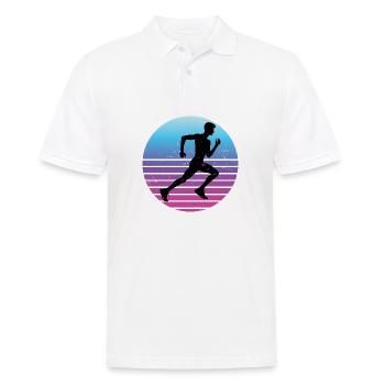 Cross Country Running Women Running Running - Men's Polo Shirt - white - Front - Kai (181cm)