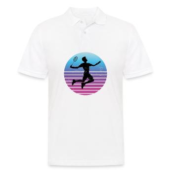 Men's Women's Badminton Squash Badminton Badmintons - Men's Polo Shirt - white - Front - Kai (181cm)