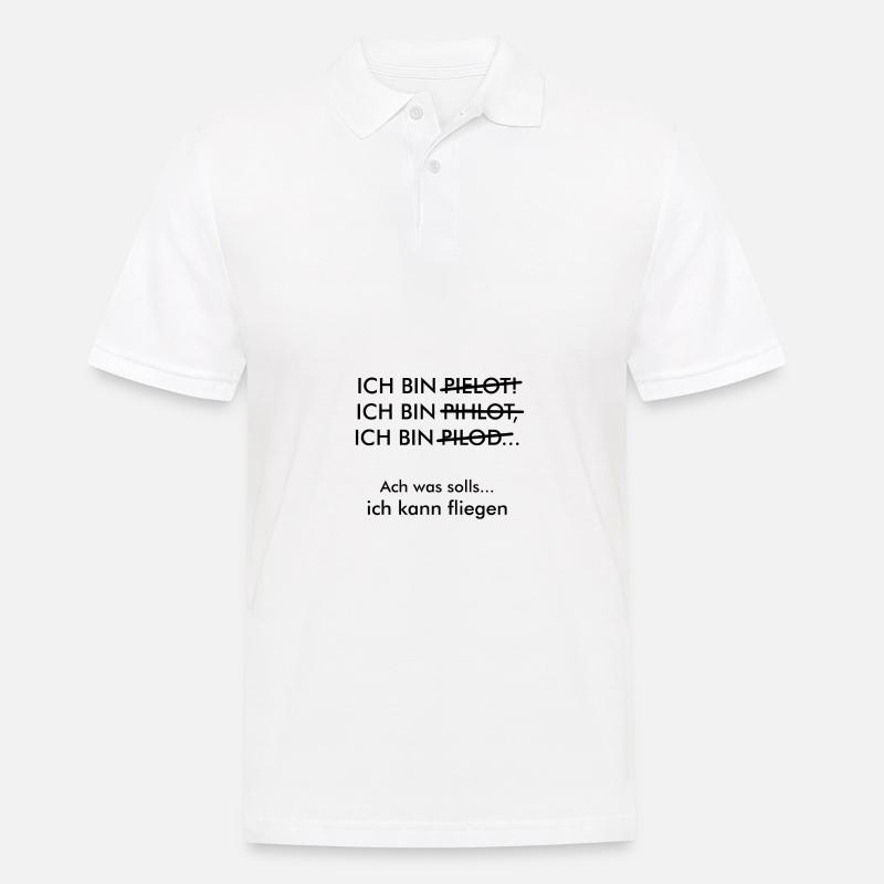 Ich bin Pilot Geschenk dumm - Männer Poloshirt - Weiß