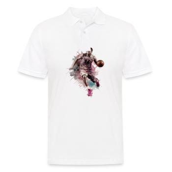 Basketball Basketball Player Sport Splash Colorful - Men's Polo Shirt - white - Front - Kai (181cm)