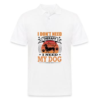 Dackel Mein Hund Retro Vintage Hunderasse - Männer Poloshirt - Weiß - Vorne - Kai (181cm)