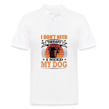 Deutsche Dogge Mein Hund Retro Vintage Hunderasse - Männer Poloshirt - Weiß - Vorne - Kai (181cm)