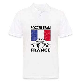 France Soccer Football 2022 WM - Polo Homme - blanc - Devant - Kai (181cm)