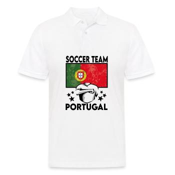 Portugal Soccer Football 2022 WM - Men's Polo Shirt - white - Front - Kai (181cm)