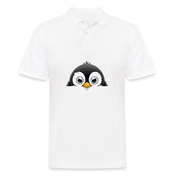 Pingouin Coup d’œil mignon Adorable drôle animal dessin animé - Polo Homme - blanc - Devant - Kai (181cm)