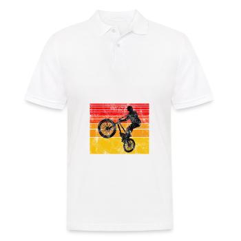 BMX Vélo Vélo Rétro Cadeau Vélo Motocross - Polo Homme - blanc - Devant - Kai (181cm)