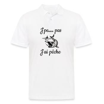 J'peux pas J'ai pêche - Polo Homme - blanc - Devant - Kai (181cm)