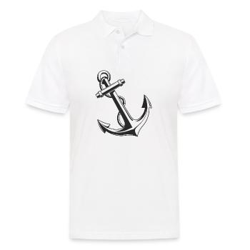 Anker - Männer Poloshirt - Weiß - Vorne - Kai (181cm)