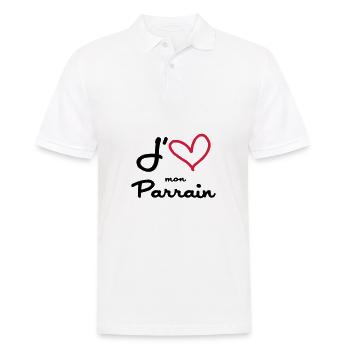 J'aime mon Parrain - Polo Homme - blanc - Devant - Kai (181cm)
