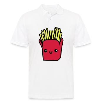 Pommes Frittes - Männer Poloshirt - Weiß - Vorne - Kai (181cm)
