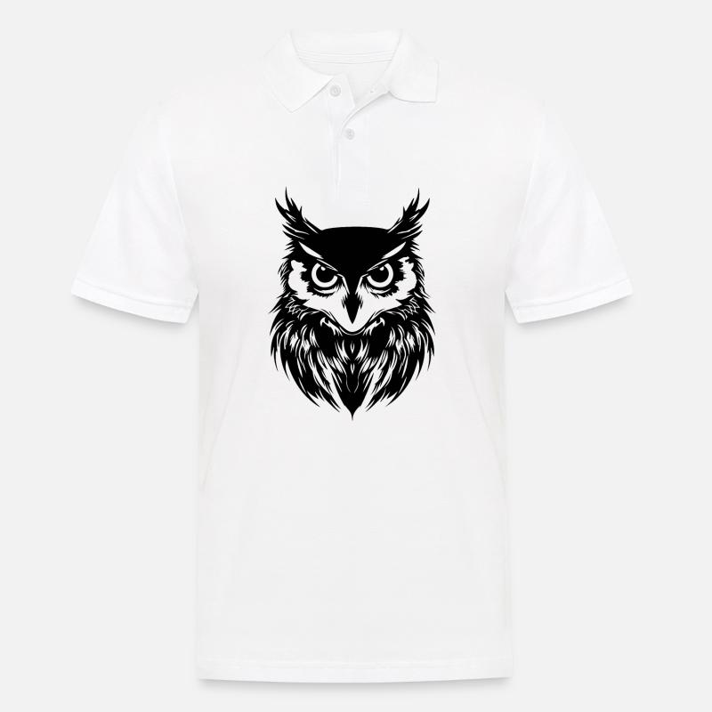 Eule Eulen Vogel Vögel - Männer Poloshirt - Weiß