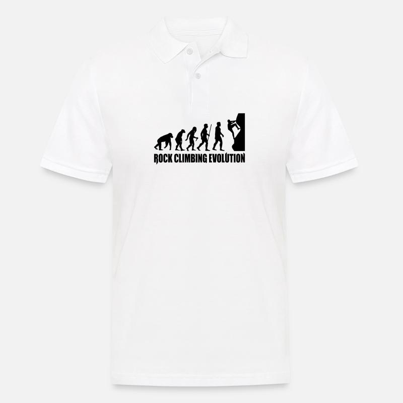 rock climbing evolution rock climbing climb - Men's Polo Shirt - white