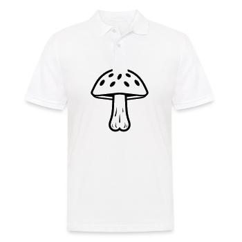Mushroom - Men's Polo Shirt - white - Front - Kai (181cm)