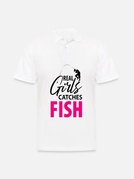 Fischer Angler Angeln Fischen Anglerin Damen - Männer Poloshirt - Weiß