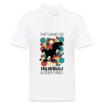 Paleontology Dinosaurs - Men's Polo Shirt - white - Front - Kai (181cm)