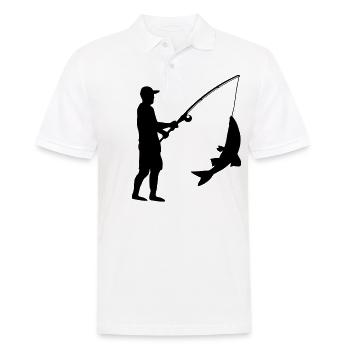 angler - Männer Poloshirt - Weiß - Vorne - Kai (181cm)