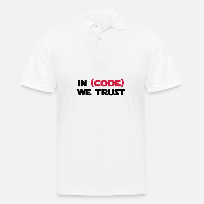 In (code) we trust - Polo Homme - blanc
