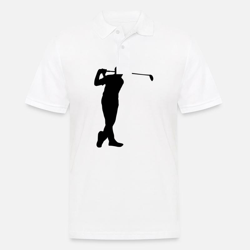 Golf Spieler - Männer Poloshirt - Weiß