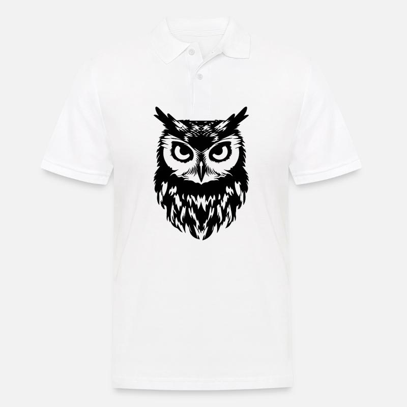 Eule Eulen Vogel Vögel - Männer Poloshirt - Weiß