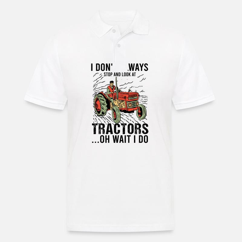 Tractor Pulling Tractor Driver Tractor Puller - Männer Poloshirt - Weiß