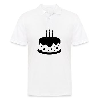 Gâteau d'anniversaire - Polo Homme - blanc - Devant - Kai (181cm)