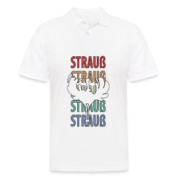 Strauß Ostrich Vogel Strauß Ornithologie - Männer Poloshirt - Weiß - Vorne - Kai (181cm)