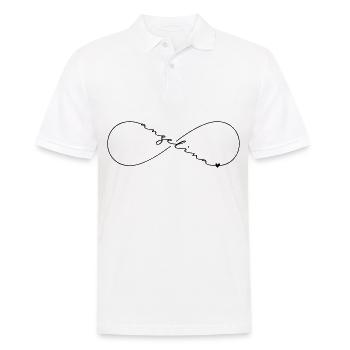 Angelina Nom Symbole de l’Infini - Polo Homme - blanc - Devant - Kai (181cm)