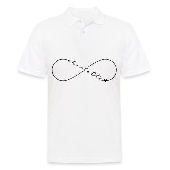 Charlotte Name Infinity Symbol - Men's Polo Shirt - white - Front - Kai (181cm)