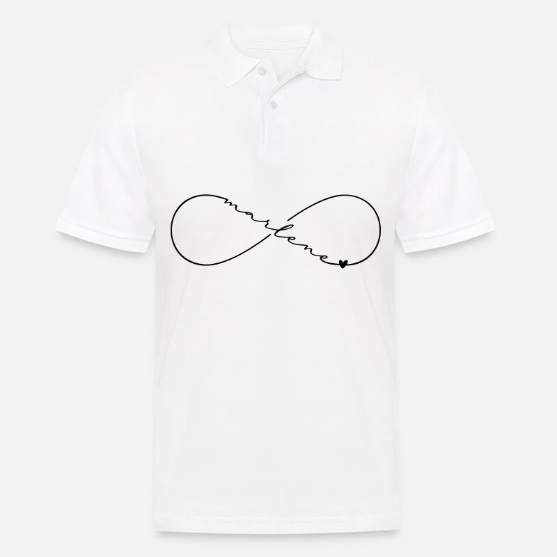 Marlene Nom Symbole de l’Infini - Polo Homme - blanc